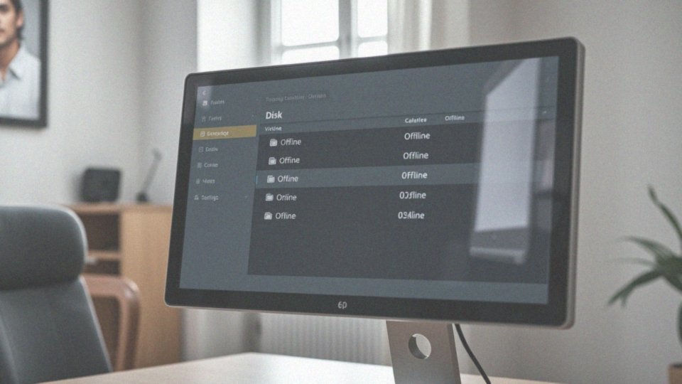 Jakie są różnice między stanem Offline a stanem Online w zarządzaniu dyskami?